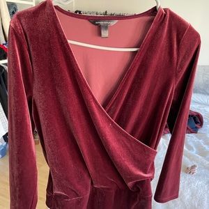 Festive red bodysuit